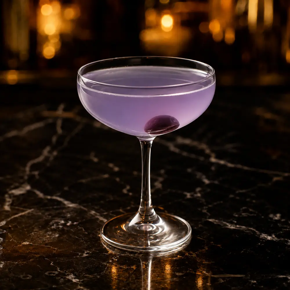 Drink Aviation preparado pela Dudu Drinks