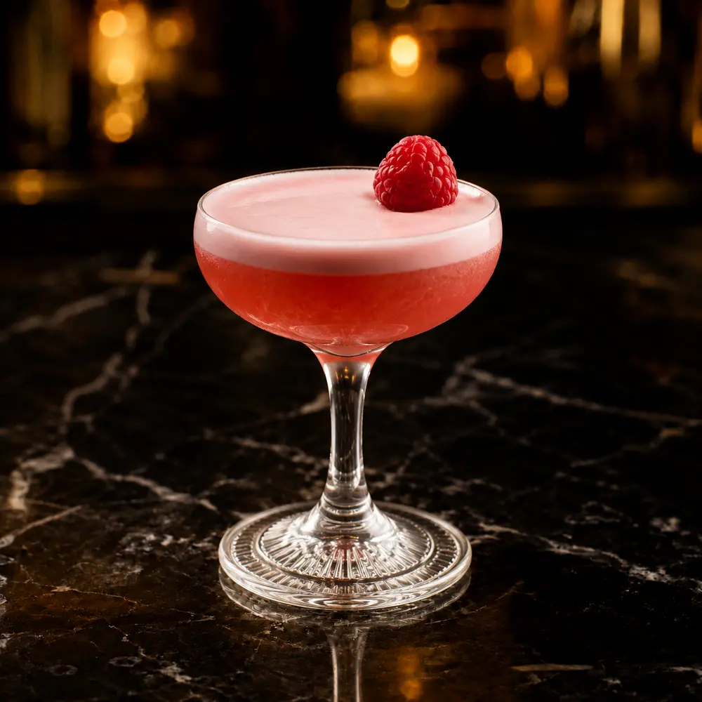 Drink Clover Club preparado pela Dudu Drinks