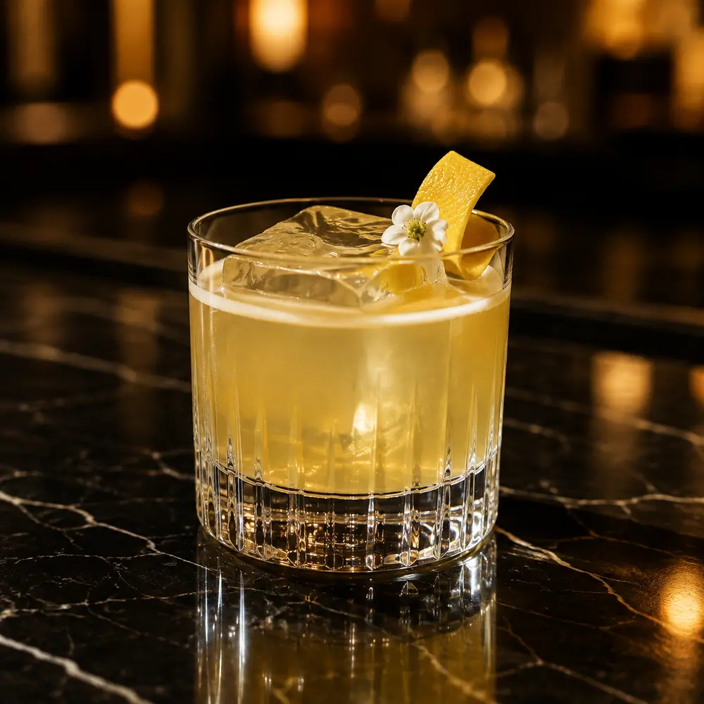 Drink Fitzgerald preparado pela Dudu Drinks