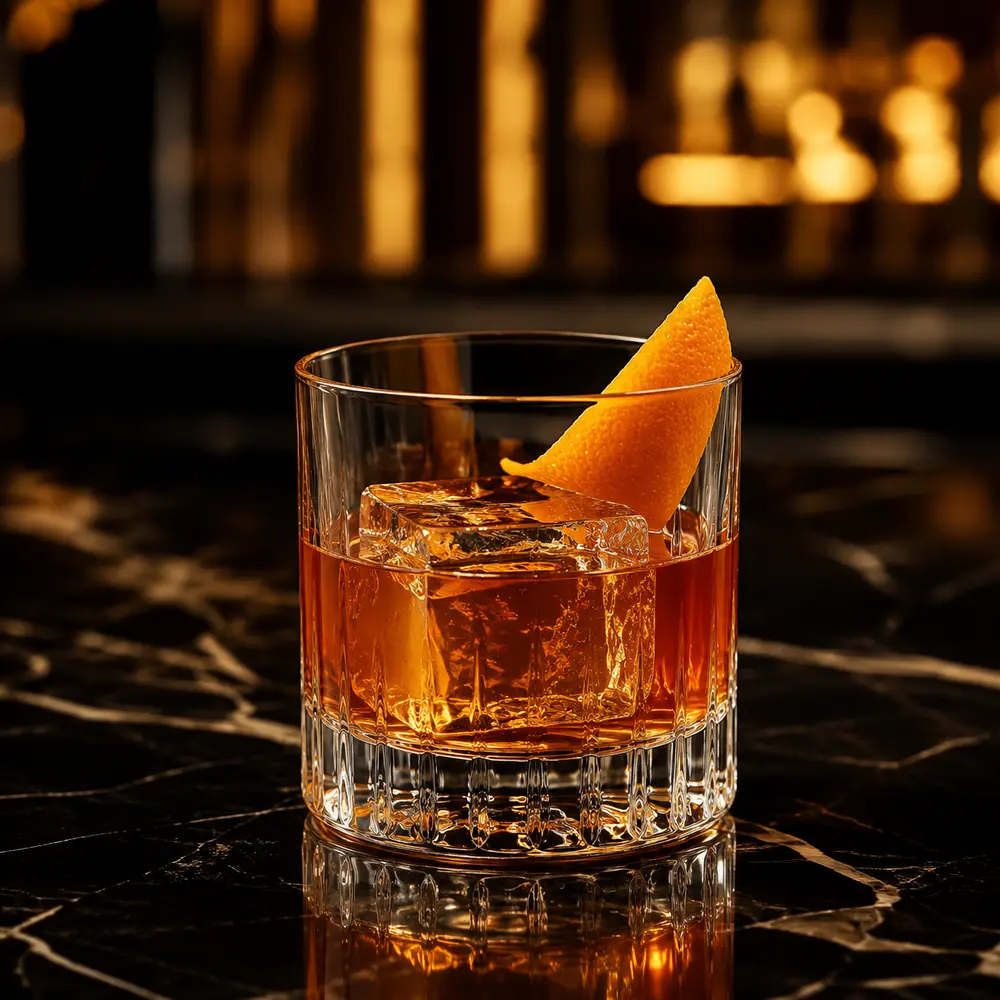 Drink Old Fashioned preparado pela Dudu Drinks